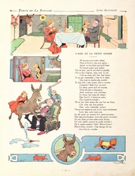 De ezel en het hondje, uit de «Fabels» van Jean de la Fontaine (1621-95), 1906
